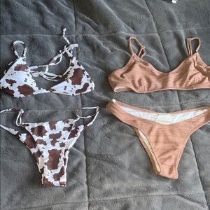 Rhythm Ribbed Swim Top in Dusty Rose